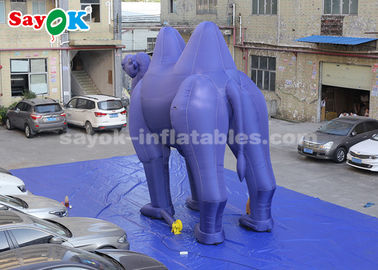 আউটডোর বিজ্ঞাপন / জায়ান্ট ইনফ্ল্যাটেবল উটের জন্য গা Blue় নীল রঙের inflatable কার্টুন চরিত্র