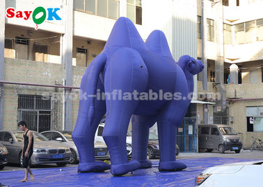 আউটডোর বিজ্ঞাপন / জায়ান্ট ইনফ্ল্যাটেবল উটের জন্য গা Blue় নীল রঙের inflatable কার্টুন চরিত্র