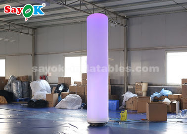 190 টি নাইলন কাপড়ের উত্সব সজ্জা জন্য LED আলো সহ inflatable স্তম্ভ