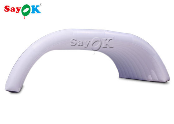 কাস্টম ইনফ্ল্যাটেবল তাঁবু 12x6x5mH হোয়াইট ডোম পার্টি ইভেন্টের জন্য ইনফ্ল্যাটেবল স্টেজ তাঁবু