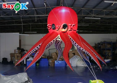 ইভেন্ট হ্যাঙ্গিং 3 মি নেতৃত্বে আলো inflatable অক্টোপাস তাঁবু