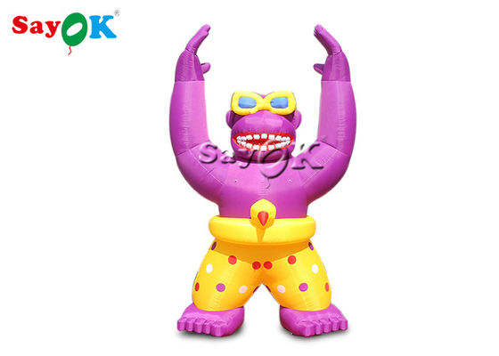 6 মিটার বিশাল গোলাপী inflatable গরিলা পশু মডেল বহিরঙ্গন বিজ্ঞাপন জন্য