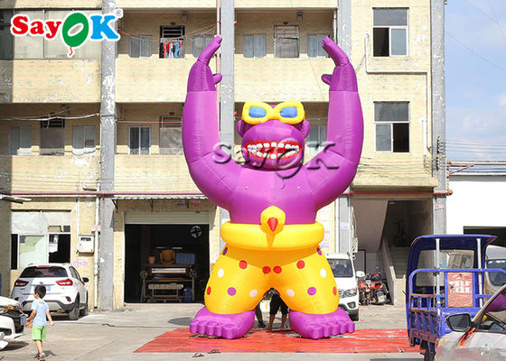 6 মিটার বিশাল গোলাপী inflatable গরিলা পশু মডেল বহিরঙ্গন বিজ্ঞাপন জন্য