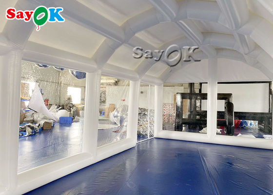 কাস্টম ইনফ্ল্যাটেবল টেন্ট পার্টি পুল এয়ার টেন্ট বায়ুরোধী পিভিসি ইনফ্ল্যাটেবল সুইমিং পুল কভার টেন্ট