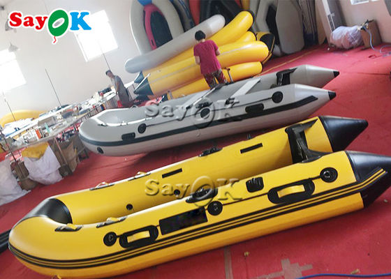 অগ্নি প্রতিরোধী 4 ম্যান পিভিসি Inflatable নৌকা আউটডোর মাছ ধরা প্যাডাল নৌকা