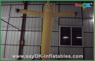 750w ব্লোয়ার দিয়ে বিজ্ঞাপনের জন্য Inflatable Wind Dancer Yellow Mini Inflatable Air Dancer