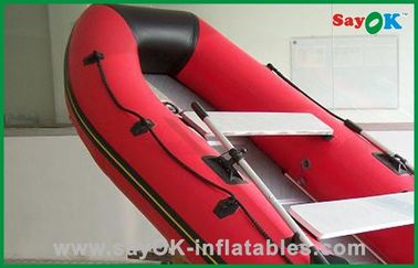 ফাইবারগ্লাস লাল পিভিসি Inflatable নৌকা মজার লাইটওয়েট Inflatable নৌকা