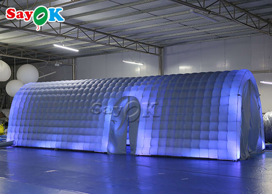কাস্টম ইনফ্ল্যাটেবল টেন্ট অক্সফোর্ড কাপড় সাদা পার্টি Led সঙ্গে ইনফ্ল্যাটেবল টানেল তাঁবু