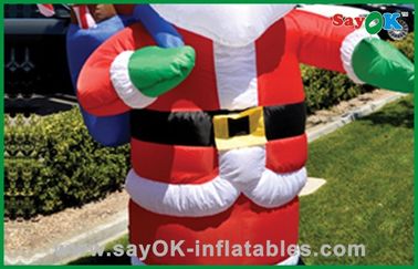 কাস্টম ক্রিসমাস Inflatable হলিডে সজ্জা স্যান্টাক্লজ অক্সফোর্ড কাপড়