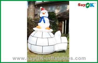 সান্তা হাট সঙ্গে ক্রিসমাস সান্তা স্নোম্যান Inflatable হলিডে সজ্জা