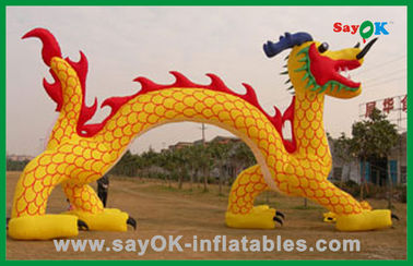 ক্রিয়াকলাপ জন্য কাস্টম হলুদ Inflatable চীনা ড্রাগন Inflatable কার্টুন অক্ষর
