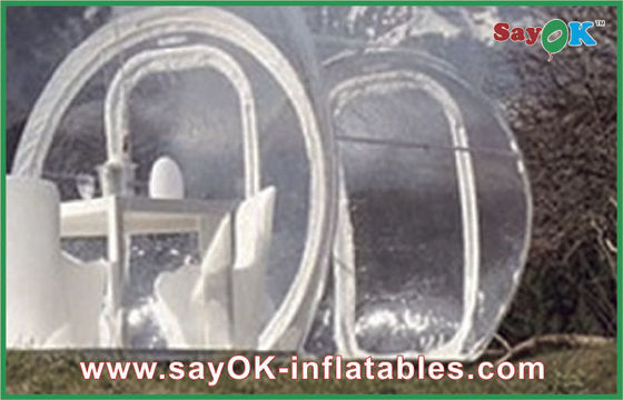 বড় আউটডোর ক্লিয়ার ইনফ্ল্যাটেবল টেন্ট বুদ্বুদ স্বচ্ছ ইনফ্ল্যাটেবল ক্যাম্পিং টেন্ট 2 জনের জন্য