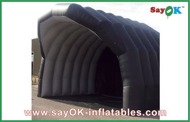 Inflatable এয়ার টাইট তাঁবু নির্মাণ ক্যাম্পিং জন্য ব্ল্যাক বড় Inflatable তাঁবু ঘর