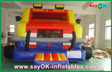 আউটডোর লিটল Tikes Inflatable বাউন্সার ট্রাক আকার এমভিস্ম্যান্ট পার্ক জন্য পিভিসি জাম্পার হাউস
