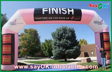 লোগো মুদ্রণ সঙ্গে গোলাপী রঙ Inflatable শেষ Inflatable আর্কিটেক্ট