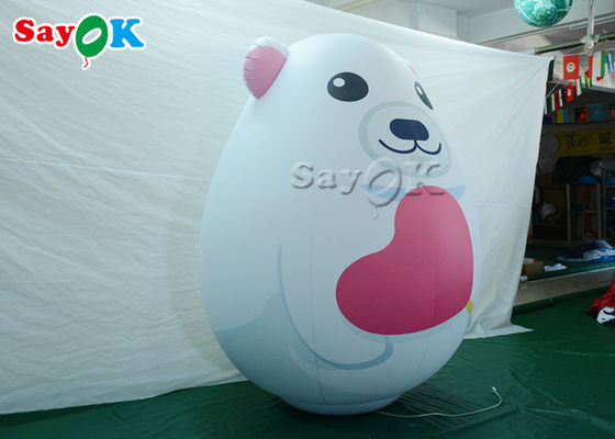 2m Inflatable হলিডে সজ্জা সাদা কার্টুন চরিত্র পিভিসি বিয়ার কার্টুন