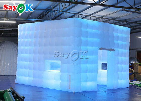 কাস্টম inflatable তাঁবু বড় বহনযোগ্য বহিরঙ্গন ইভেন্ট Led আলো সঙ্গে inflatable ঘনক্ষেত্র তাঁবু