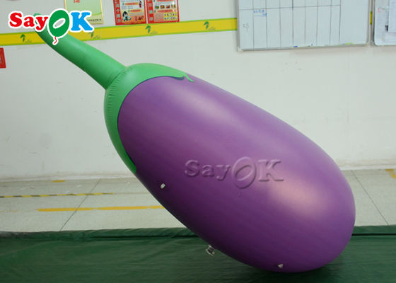 বিজ্ঞাপন প্রচারের জন্য বেগুনি Inflatable বেগুন মডেল লোগো মুদ্রণ