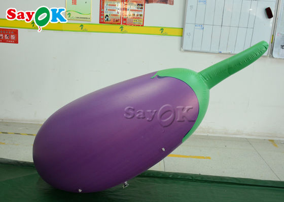 বিজ্ঞাপন প্রচারের জন্য বেগুনি Inflatable বেগুন মডেল লোগো মুদ্রণ