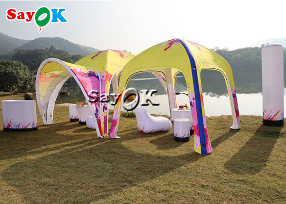 Go Outdoors Air Tent TPU ফুল প্রিন্টিং শামিয়ানা ইনফ্ল্যাটেবল এক্স টেন্ট 5m 17ft বিজ্ঞাপনের জন্য