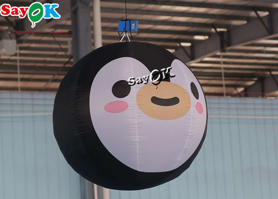 কাস্টমাইজড 1.5 মি 5 ফুট Inflatable আলোর সজ্জা পেঙ্গুইন বেলুন