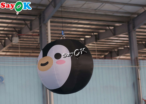 কাস্টমাইজড 1.5 মি 5 ফুট Inflatable আলোর সজ্জা পেঙ্গুইন বেলুন