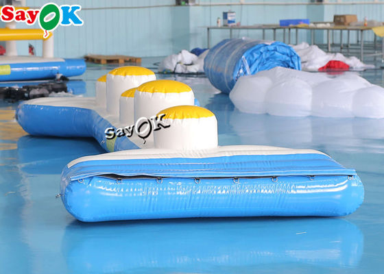 কাস্টমাইজড বড় inflatable ওয়াটার পার্ক সরঞ্জাম সিলিন্ডারিক লগ ব্রিজ হ্রদ জন্য inflatable জল খেলনা