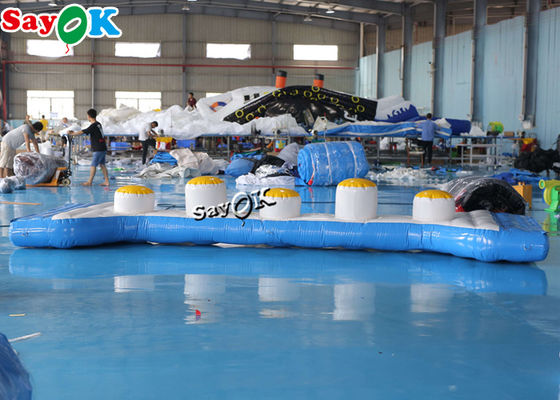কাস্টমাইজড বড় inflatable ওয়াটার পার্ক সরঞ্জাম সিলিন্ডারিক লগ ব্রিজ হ্রদ জন্য inflatable জল খেলনা