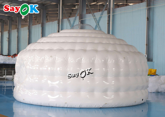 Inflatable Igloo Tent Dome 4.6m 15ft বায়ুরোধী আউটডোর পার্টি ডোম Inflatable Yurt Tent