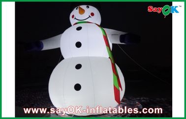 আউটডোর 5m দৈত্য আলোর Inflatable ক্রিসমাস স্নোম্যান অলংকরণ