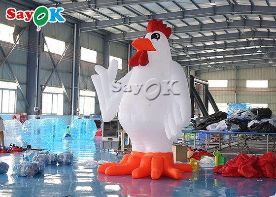 উৎসবের পার্টি সজ্জা সাদা inflatable কার্টুন অক্ষর 13ft পশু মুরগি মডেল হাঁস inflatable ইয়ার্ড সজ্জা
