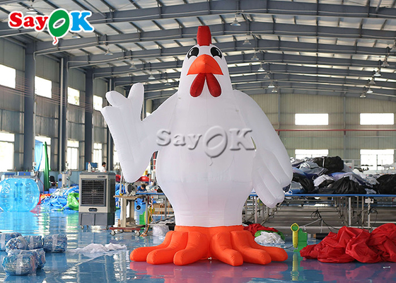 উৎসবের পার্টি সজ্জা সাদা inflatable কার্টুন অক্ষর 13ft পশু মুরগি মডেল হাঁস inflatable ইয়ার্ড সজ্জা