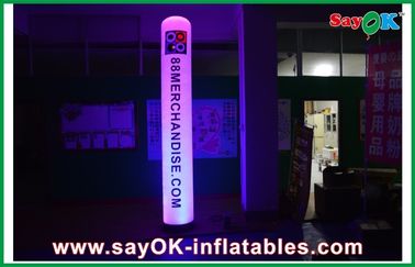 বিজ্ঞাপন LED Inflatable আলোর অলংকরণ কলাম Inflatable পিলার লোগো মুদ্রণ সঙ্গে