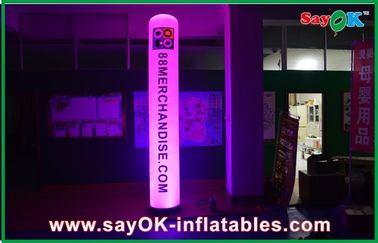 বিজ্ঞাপন LED Inflatable আলোর অলংকরণ কলাম Inflatable পিলার লোগো মুদ্রণ সঙ্গে