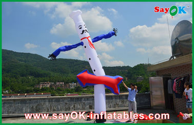 বিজ্ঞাপন 5 মি ব্লু হোয়াইট Inflatable এয়ার Dancer, Inflatable এয়ার ড্যান্সার কুক আকাশ