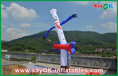 বিজ্ঞাপন 5 মি ব্লু হোয়াইট Inflatable এয়ার Dancer, Inflatable এয়ার ড্যান্সার কুক আকাশ