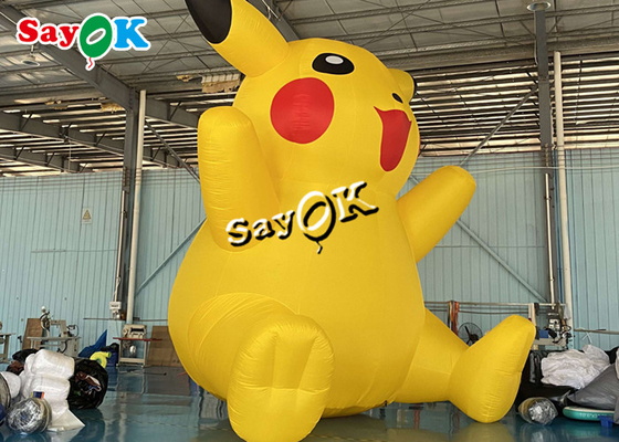 হলুদ পিভিসি বায়ুরোধী inflatable Pikachu মডেল 6m 20ft জন্মদিনের পার্টি জন্য কার্টুন অক্ষর