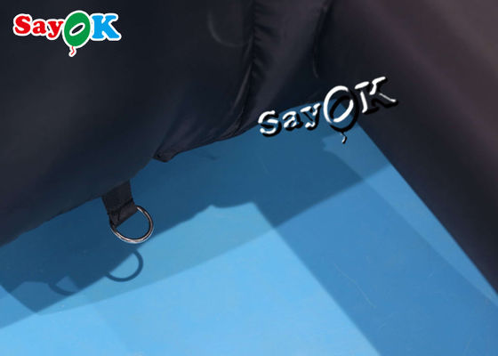 বাইরের বাতাসের জন্য বাতাসযুক্ত তাঁবু ROHS 7.3m 24ft কালো বাতাসযুক্ত চ্যানেল দরজা সহ তাঁবু