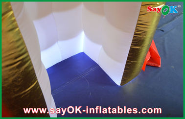 গোল্ডেন LED Inflatable ফোটো বুথ / স্ট্রং অক্সফোর্ড ক্লাউড ফটোগুলি LED হাল্কা সঙ্গে