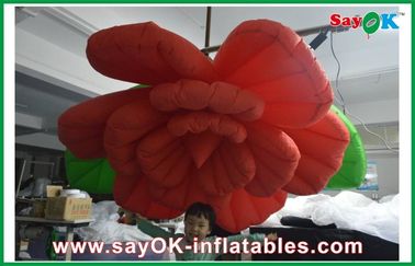 বিবাহ Inflatable আলোর অলংকরণ / লাল Inflatable ফুলের আলোর