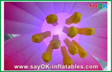 1.5 মি ব্যাসার্ধ Inflatable আলোর অলংকরণ ফুল / inflatable ফ্লোর আলো