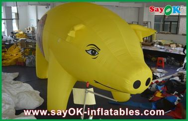 বিজ্ঞাপন জন্য হলুদ Inflatable বহিরঙ্গন কুকুরছানা কার্টুন অক্ষর