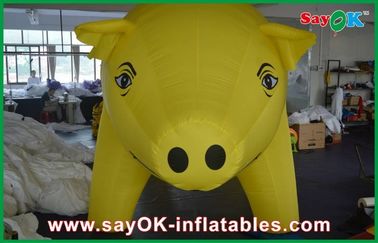 বিজ্ঞাপন জন্য হলুদ Inflatable বহিরঙ্গন কুকুরছানা কার্টুন অক্ষর