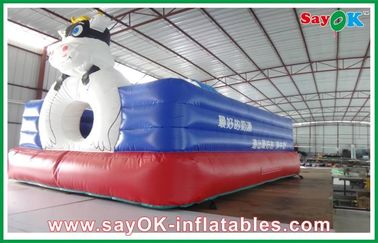 রেড / নীল পিভিসি দৈত্য Inflatable গরু বাউন্সার বিনোদন পার্ক জন্য