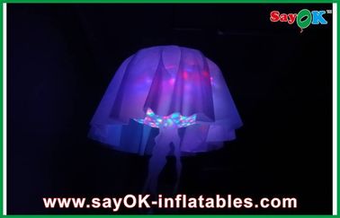 নাইলন কাপড় Inflatable নেতৃত্বে আলোর জেলিফিশ সজ্জা, আলোর অলংকরণ