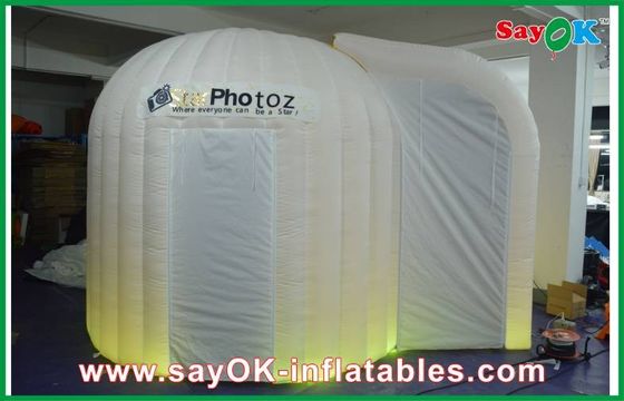 বিবাহের ফটো বুথ ভাড়া 4 X 3 X 2.5 মি ইনফ্ল্যাটেবল ফটো বুথ সোনার ভিতরে সাদা বাইরে জলরোধী