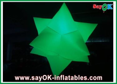 পার্টি জন্য স্বনির্ধারিত হোয়াইট তারকা Inflatable LED হাল্কা দিয়া 2m নাইলন কাপড়