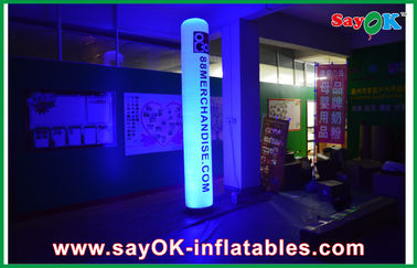 স্ট্রেইট স্তম্ভ Inflatable আলোর অলংকরণ H1 - 3m লোগো সঙ্গে নাইলন কাপড়