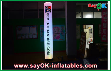 স্ট্রেইট স্তম্ভ Inflatable আলোর অলংকরণ H1 - 3m লোগো সঙ্গে নাইলন কাপড়