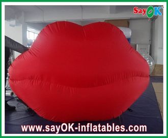 আউটডোর জন্য লাল স্বতন্ত্র Inflatable আলোর লিপ নাইলন কাপড় সিই বায়ু ব্লোয়ার
